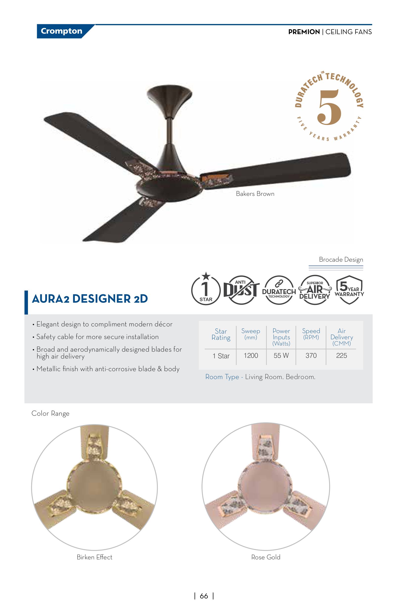 Crompton Aura2 Designer 2D Brocade Design